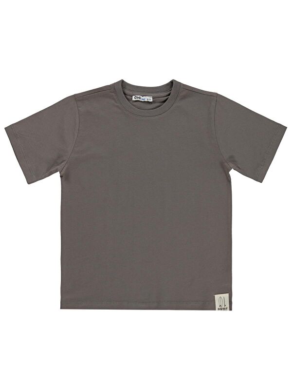 Civil Boys Basic Surf Etiketli 6-9 Yaş Tişört - Kahverengi