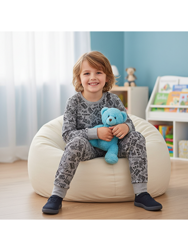 Bonbon Çocuk Desenli 2'Li Pijama Takımı Cb1000