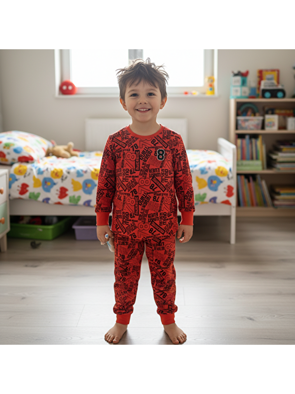 Bonbon Çocuk Desenli 2'Li Pijama Takımı Cb1000