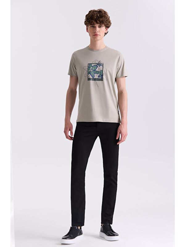 JAKAMEN Cağla Slim Fit Bisiklet Yaka T-Shirt