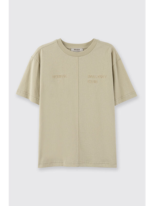 Panço Erkek Çocuk Baskılı Kısa Kollu T-Shirt Yeşil