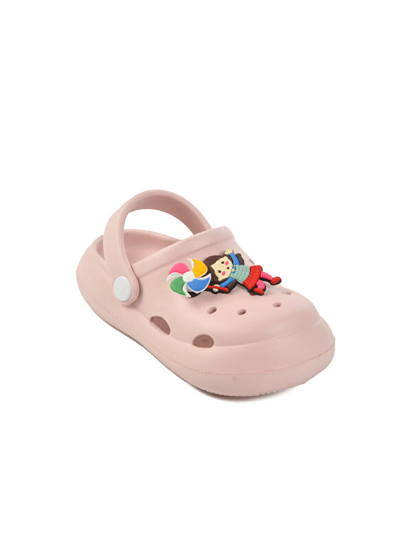 Pudra Kız Çocuk Sabo Terlik Yumurcak - Görsel 4