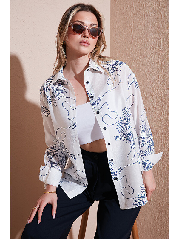 Lela Desenli Regular Fit Uzun Kollu Gömlek 6773200