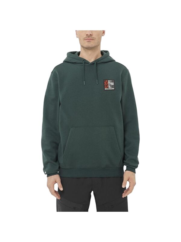Salomon Freestyle Unisex Yeşil Kapüşonlu Sweatshirt