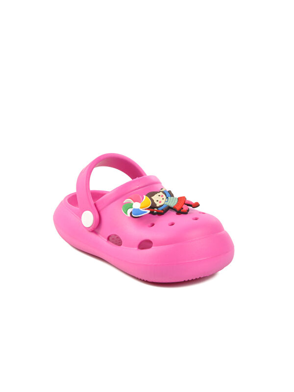 Fuşya Kız Çocuk Sabo Terlik Yumurcak - Görsel 4