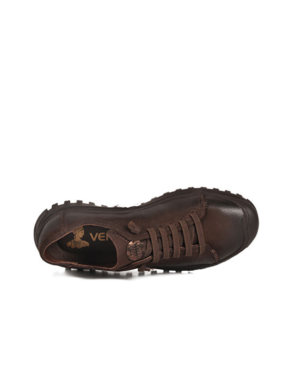 Kahve Nubuk Hakiki Deri Kadın Casual Ayakkabı 2413532K Z - Görsel 5