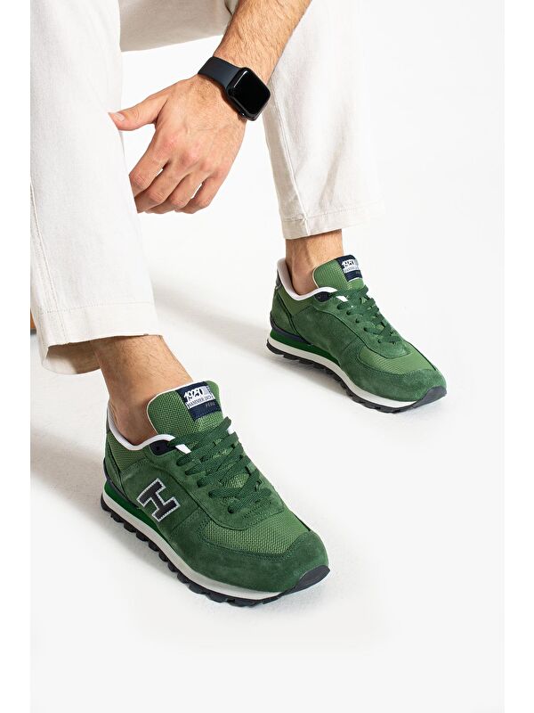 Peru Hakiki Deri Yeşil Erkek Spor Ayakkabı - Görsel 4