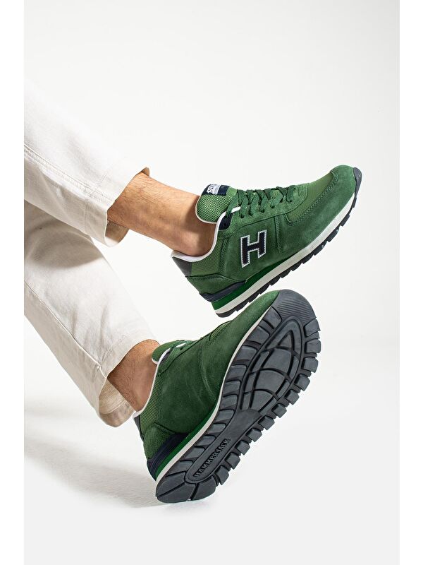 Peru Hakiki Deri Yeşil Erkek Spor Ayakkabı - Görsel 5