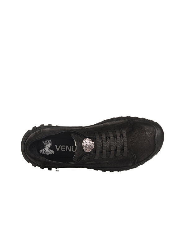 Siyah Nubuk Hakiki Deri Kadın Casual Ayakkabı 2413532K Z - Görsel 5