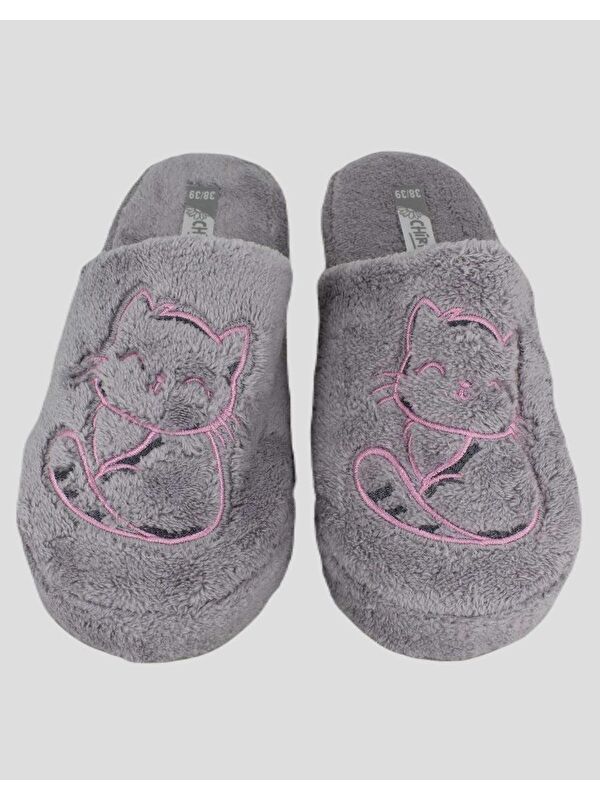 SEANGATTO - Kedi Figürlü Kadın Terlik - Görsel 5