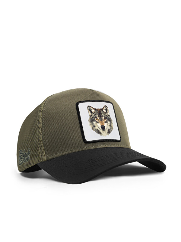 BlackBörk Logolu Cordura Siyah-Haki Trucker Şapka