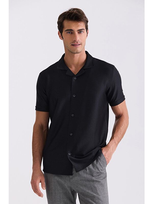 JAKAMEN Siyah Slim Fit Gömlek