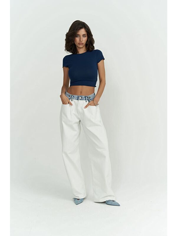 Mai Collection Toppin Indigo Penye Crop