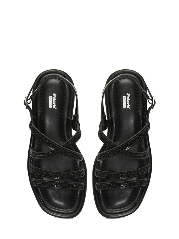 325056.Z 5FX Siyah Kadın Düz Sandalet - Görsel 5