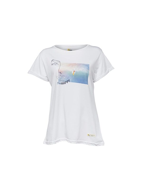 Biggdesign Faces Happy Kadın T-Shirt