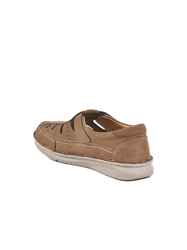 Kum Süet Hakiki Deri Erkek Cırtlı Casual Ayakkabı 2623 M - Görsel 5