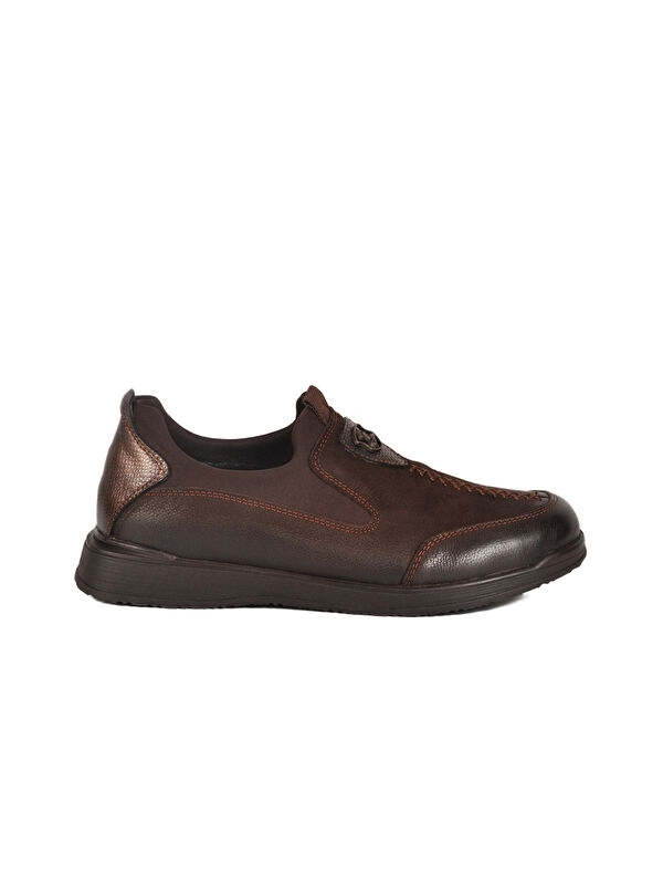 Kahve Nubuk Hakiki Deri Kadın Casual Ayakkabı 2250906K Z - Görsel 2