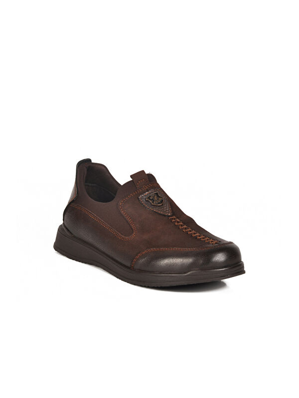 Kahve Nubuk Hakiki Deri Kadın Casual Ayakkabı 2250906K Z - Görsel 4