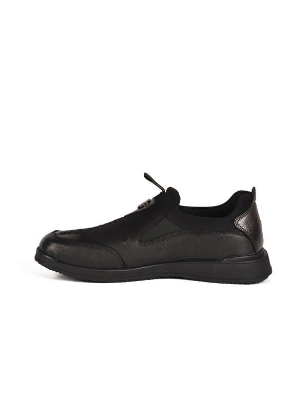 Siyah Nubuk Hakiki Deri Kadın Casual Ayakkabı 2250906K Z - Görsel 3