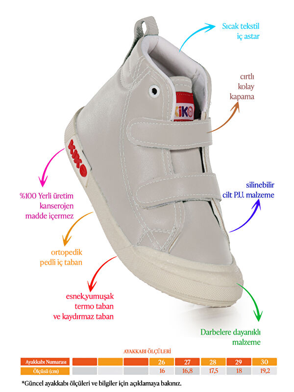 Garf Günlük Cırtlı Erkek Çocuk Bot Ayakkabı - Görsel 3