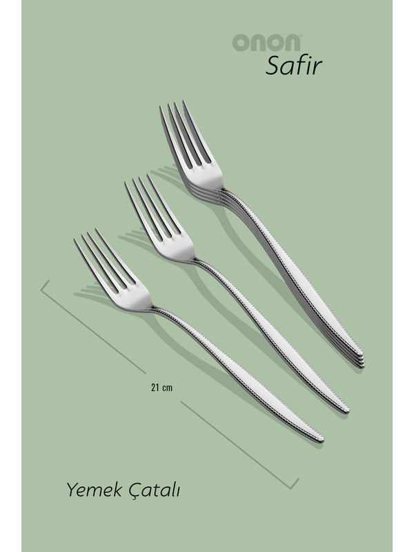 Onon Safir Yemek Çatal 6'lı 18/10
