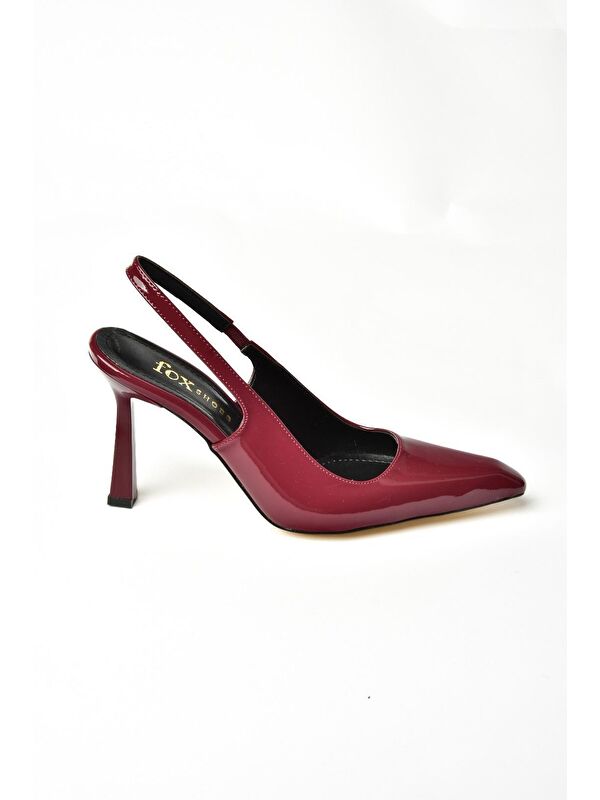 S7520634 Bordo Kadın Topuklu Ayakkabı - Görsel 2