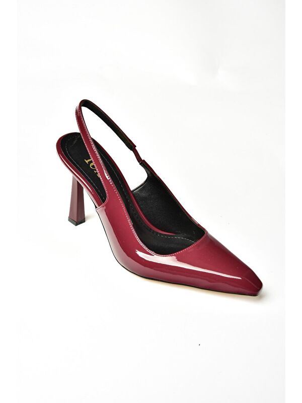 S7520634 Bordo Kadın Topuklu Ayakkabı - Görsel 6