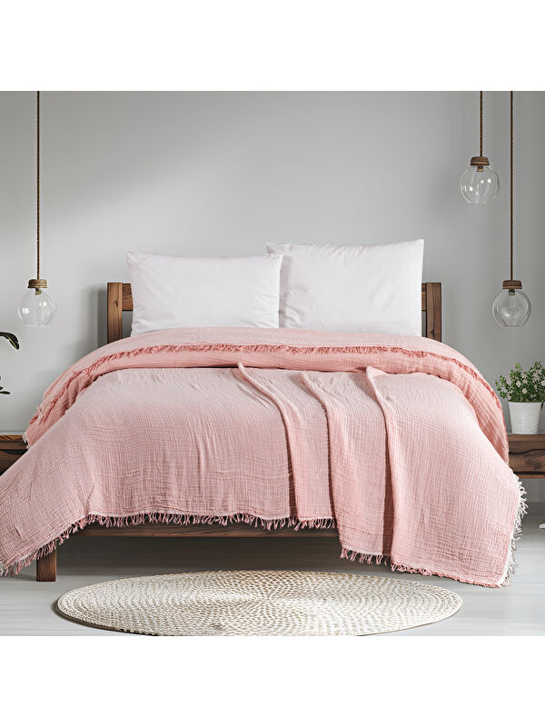 SCHAFER Home Sofia Müslin Pike 200x220 Cm-Pudra
