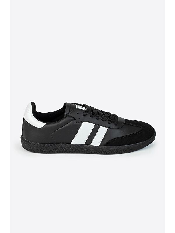 Yuvarlak Burunlu Bağcıklı Şeritli Erkek Spor Ayakkabı - Görsel 3