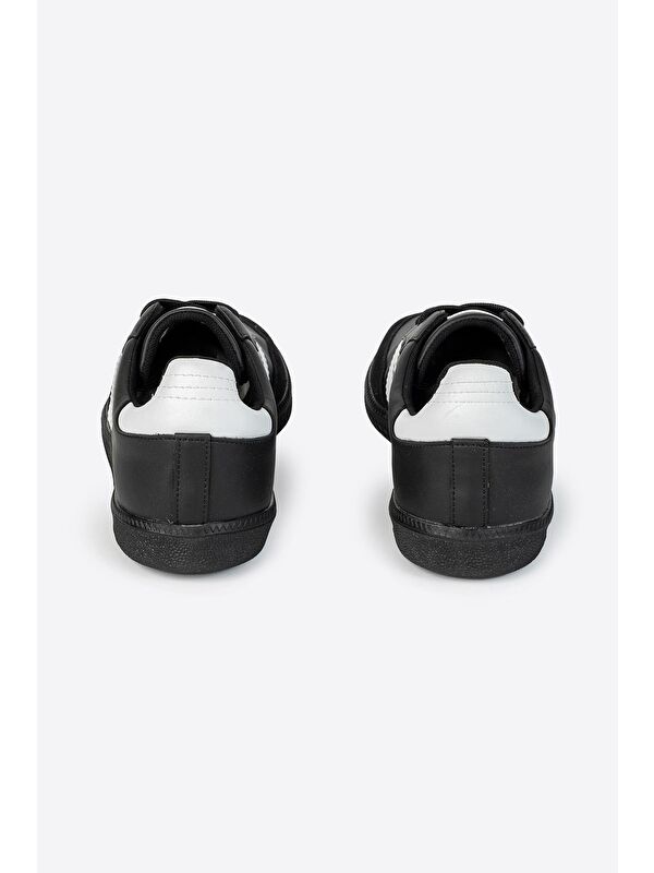 Yuvarlak Burunlu Bağcıklı Şeritli Erkek Spor Ayakkabı - Görsel 4