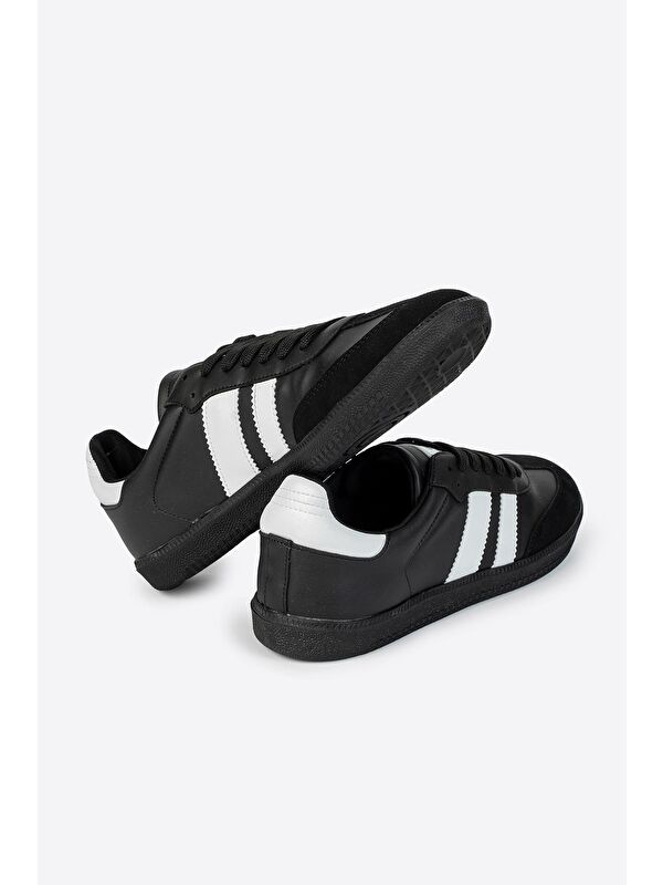 Yuvarlak Burunlu Bağcıklı Şeritli Erkek Spor Ayakkabı - Görsel 5