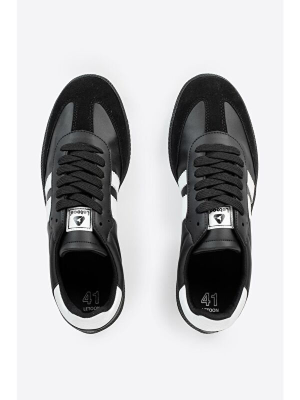 Yuvarlak Burunlu Bağcıklı Şeritli Erkek Spor Ayakkabı - Görsel 7