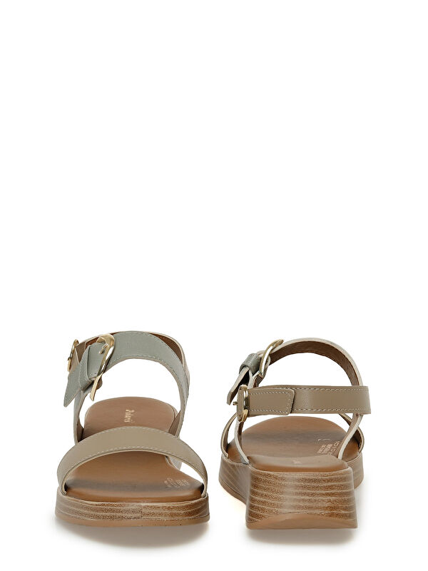 325067.Z 5FX Olive Kadın Dolgu Topuk Sandalet - Görsel 6