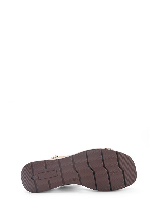 325099.Z 5FX Kahverengi Kadın Dolgu Topuk Sandalet - Görsel 5