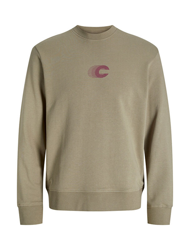 Jack & Jones Core Jcovibrant Pamuklu Regular Fit Sırt Baskılı Sweat 12277749