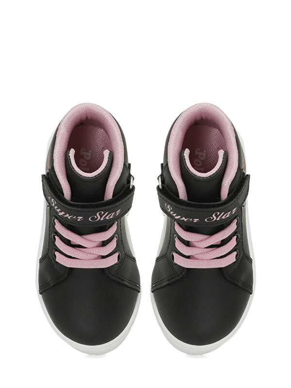 GUMYE.B4PR Siyah Kız Çocuk High Sneaker - Görsel 5