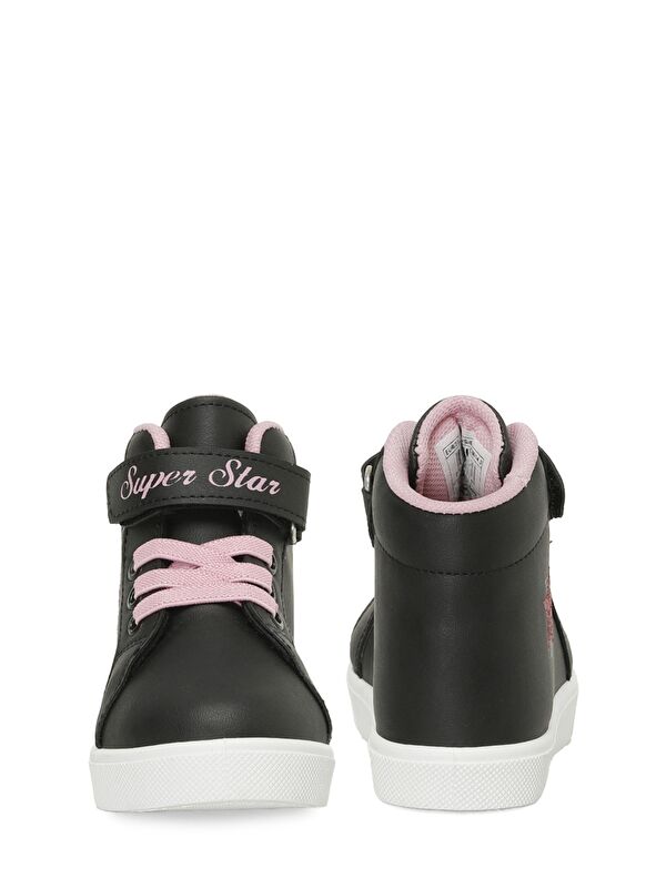 GUMYE.B4PR Siyah Kız Çocuk High Sneaker - Görsel 6