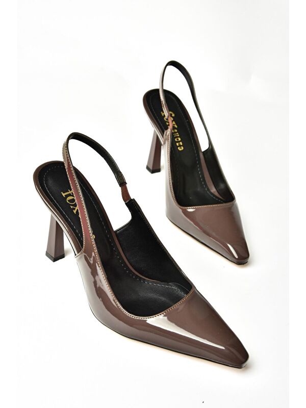 S7520634 Kahverengi Kadın Topuklu Ayakkabı - Görsel 2