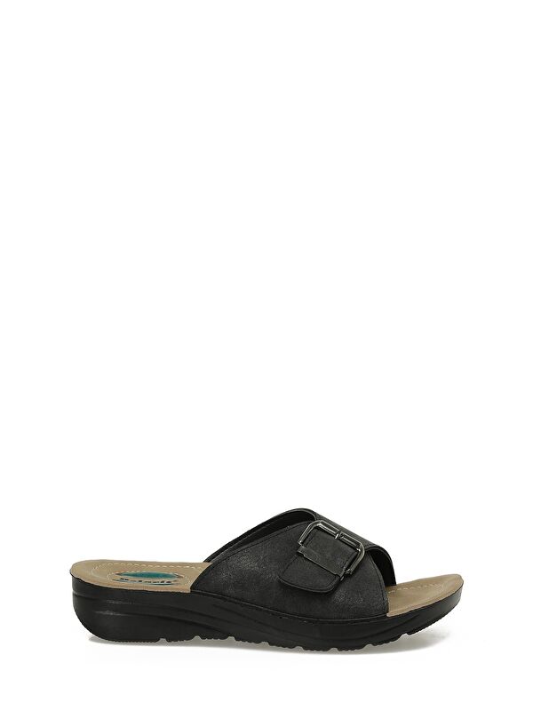 609003.Z5PR Siyah Kadın Ev Terliği - Görsel 2