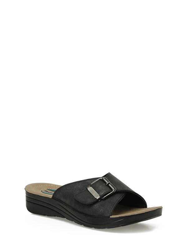 609003.Z5PR Siyah Kadın Ev Terliği - Görsel 3