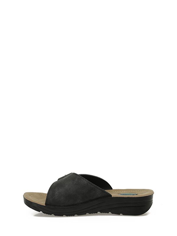 609003.Z5PR Siyah Kadın Ev Terliği - Görsel 4