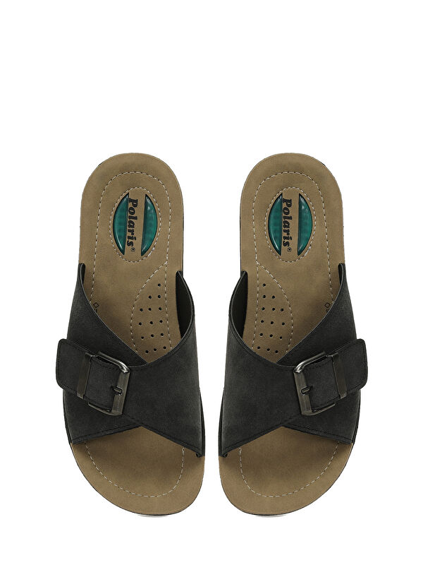 609003.Z5PR Siyah Kadın Ev Terliği - Görsel 5