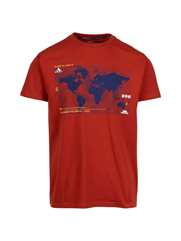 Trespass Chera- Casual Printed Erkek Kırmızı Tişört