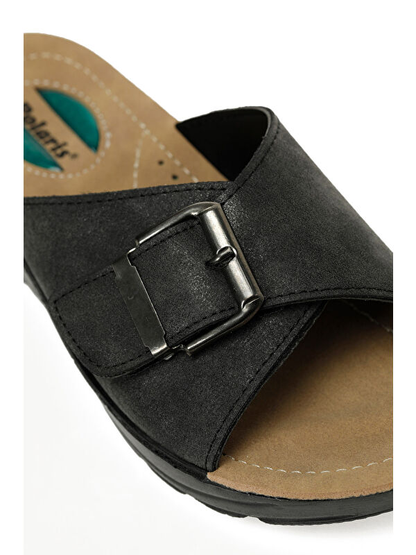 609003.Z5PR Siyah Kadın Ev Terliği - Görsel 8