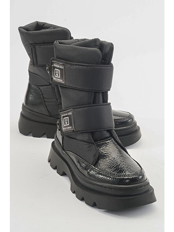 Kız Çocuk Siyah Rugan Deri Anatomik Günlük Bot - Görsel 3