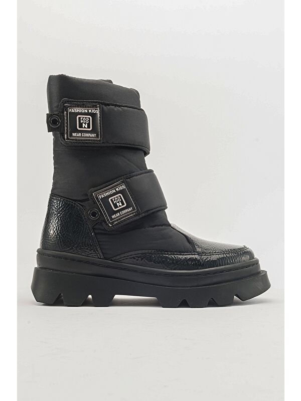 Kız Çocuk Siyah Rugan Deri Anatomik Günlük Bot - Görsel 4