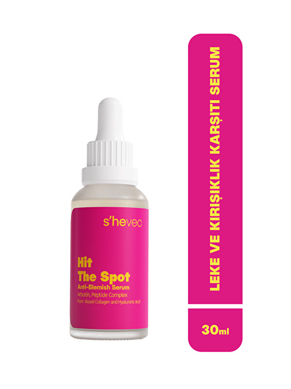 shevec Leke ve Kırışıklık Karşıtı Arbutin ve Peptit Kompleksli Vegan 30 ml Serum Hit The Spot