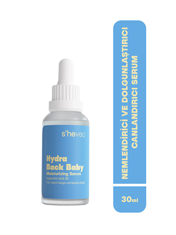 shevec Yoğun Nemlendirici, Dolgunlaştırıcı Hyaluronik Asit Vegan Serum 30 ml Hydra Back Baby