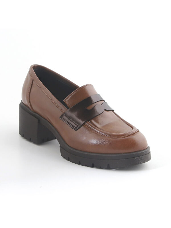 Comart Kadın Kahverengi Loafer Ayakkabı 3H5435 5435 Vitello RY Cuoio