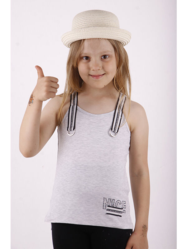 Toontoykids Kız Çocuk Omuz Şerit Aksesuarlı Atlet
